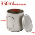 thumbnail image 2 of Arkzeo Double Wall Titanium Water Cup Coffee Tea Mug with Lid for Home Outdoor Camping 300ml With handles, 2 of 8