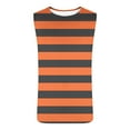 thumbnail image 4 of Mens Tank Tops Summer Qiggri Men Stripe Printed Casual Sports Elastic Fashionable T-Shirt Round-Neck Top, 4 of 5