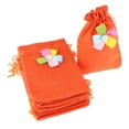 thumbnail image 1 of 12 bolsas de yute con cordón, bolsas de té, regalo de recuerdo, bolsa de dulces naranja Yuyangstore bolsos de muselina, 1 of 8