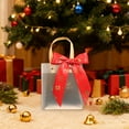 thumbnail image 1 of Bolsa de Regalo Navideña de Plástico Transparente | Asa Dorada Roja con Mensaje Especial | Porta Caramelos de Manzana de 25 X 20 X 8 Cm | Bolsa de Recuerdo Festiva de Mano para Fiestas y Regalos, 1 of 6
