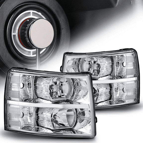 Magshion Headlight Assembly with Pre-Assembled 6000K LED Bulbs for 2007-2013 Chevy Silverado 1500, 2007-2014 Chevy Silverado 2500 3500 & HD Models