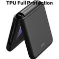 thumbnail image 5 of Galaxy Z Flip 3 5G Case, Dteck Matte Thin Hard PC with TPU Soft Hinge Full Protection, Heavy Duty Shockproof Case Compatible with Samsung Galaxy Z Flip 3 5G (2021)-Black, 5 of 6