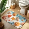 thumbnail image 6 of 1pc Seashells on Beach Absorbent Non-Slip Bathroom Thickened Flannel Rug Decor,Soft,Quick Drying,Suitable For Indoor/outdoor Use,Bathrooms,Bedrooms,Kitchens,Terrace,Laundry Rooms,16"x24", 6 of 7