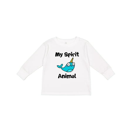 

Inktastic Narwhal is My Spirit Animal Gift Toddler Boy or Toddler Girl Long Sleeve T-Shirt
