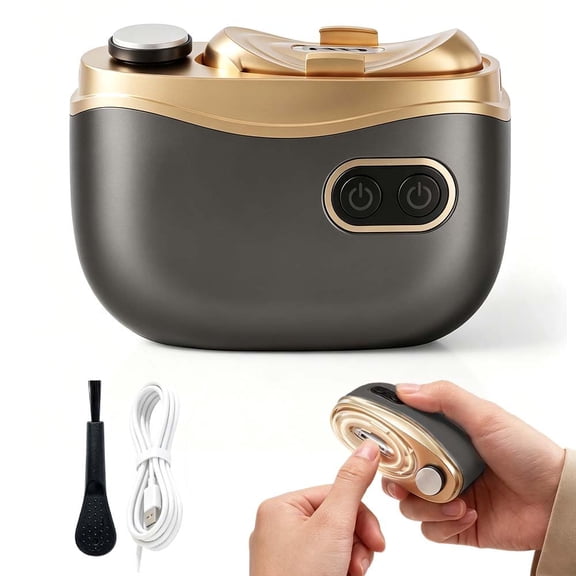 2-in-1 Electric Nail Clipper & Polisher, Electric Nail Clippers for Seniors with Light, Polishing & Storage