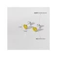 thumbnail image 5 of Delicate Simulated Citrine Heart Girls Earrings Screw Back - 14k White Gold, 5 of 7