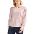 thumbnail image 1 of Vince Camuto Blusa con hombros fruncidos para mujer, rosa, pequeña, 1 of 1