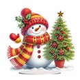 thumbnail image 3 of Adornos Escritorio Muñeco Nieve Navidad Forma Especial Acrílica, 3 of 7