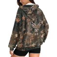 thumbnail image 2 of Garronmavis Camo Forest Deer Hoodies for Women Oversized Sweatshirts Lightweight Oversized Women's Zip Up Hoodies Sweatshirts Warm Trendy Fall Fashion Outfits Casual Sweaters, 2 of 7