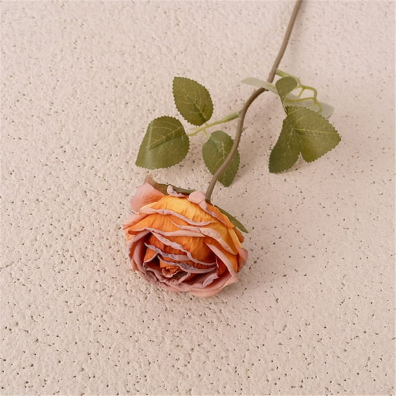 PATLOLLAV Burnt Edge INS Style Rose Fake Flower, Wedding Ornament Rose ,Artificial Silk Roses Fake Flowers Long Stems for Wedding Living Room Home Party Decoration