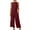 Watermelon Red, variant on ibuvkizy Two Piece Sets for Women,Summer Casual Outfit Sets,Women Jogger Outfit Plus Size,2PC Fashion Woman Round Neck Solid Sleeveless Blouse +Loose Pockets Pants Sets,Womens Clothing