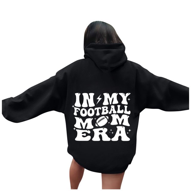 WEAIXIMIUNG Sweat à Capuche pour Enseignant 3X, Imprimé Lettre de Football pour Femmes (Style 3)