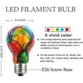 thumbnail image 2 of shiyou-A19/A60 Stained Glass LED Light Bulb Dimmable,E26 Base 4 Watts LED Color Bulbs,for Party Light,Festive Atmosphere,Home Lighting,Bedside Lamp,2 Pack, 2 of 4
