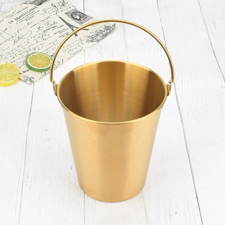 

GLFILL Stainless Steel Small Portable Ice Bucket With Handles Chip Cup Snack Bucket