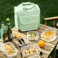 thumbnail image 7 of Insulated Lunch Bag for Women, Large Thermal Lunch Tote for Work, Waterproof & Easy-Clean Adult Lunch Box, Holds 2 Containers & Drink, 10.2" Lunch Bag for Office, School, Picnic ,Green, 7 of 7