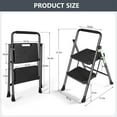 thumbnail image 3 of netuera 2 Step Ladder, with Anti-Slip Rubber Feet and Wide Plastic Pedal，Portable Step Stools for Household, Kitchen, Office 330LBS, 3 of 5