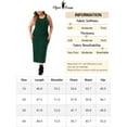 thumbnail image 6 of DARING DIVA Plus Size Sweater Crew Neck Sleeveless Midi Tank Dress 2X Dark Green, 6 of 6