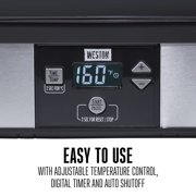 Weston 6 Tray Electric Food Dehydrator Machine with Digital Timer, Adjustable Thermostat, 500 Watts, Black