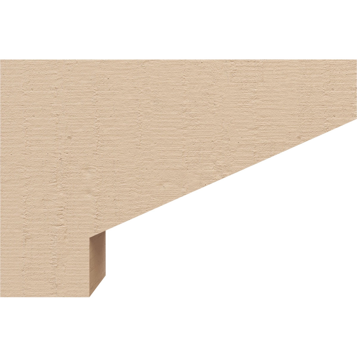 2"W x 6"D x 4"H Classic Clemmons Rough Cedar Woodgrain TimberThane Corbel, Primed Tan
