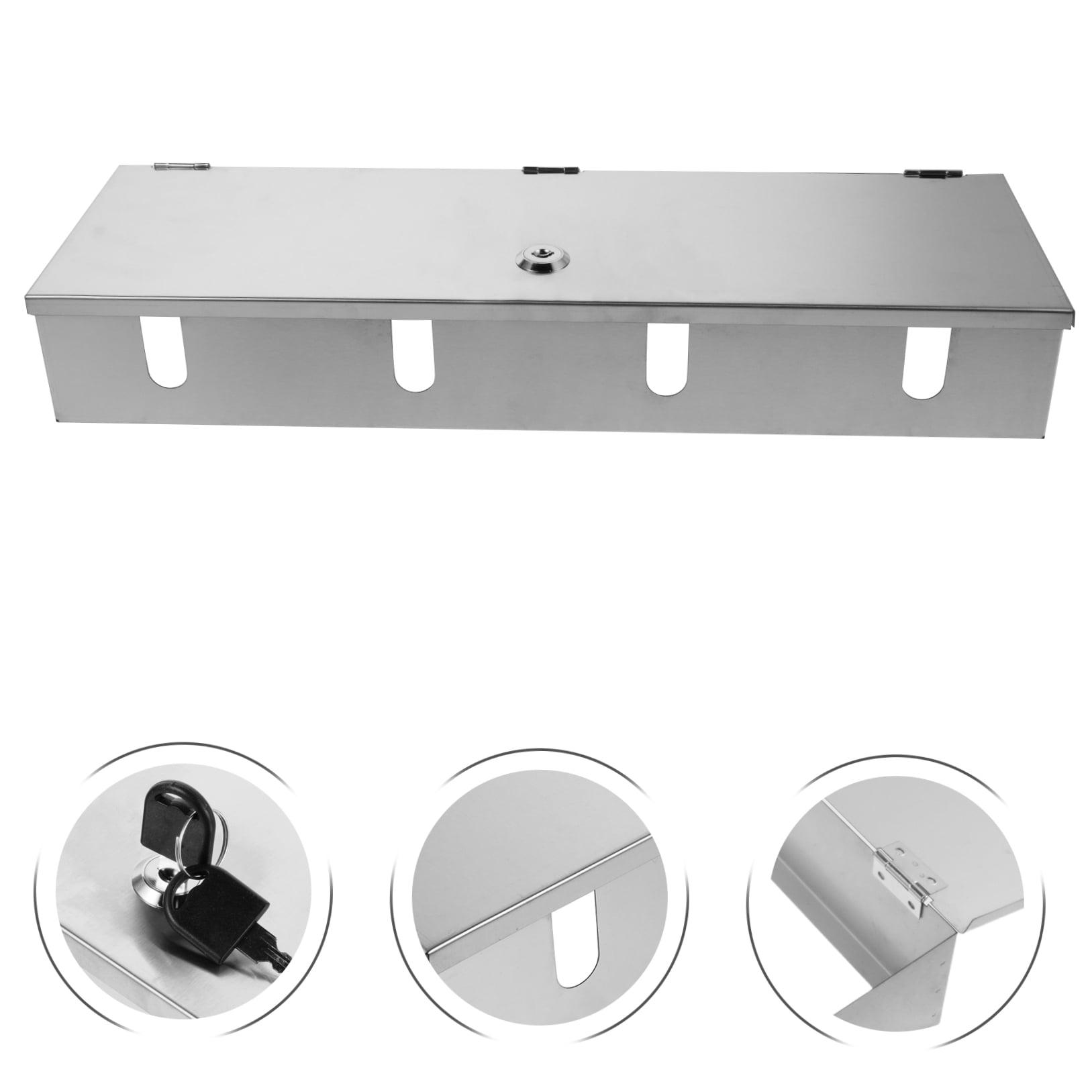 Mobestech Stainless Steel Waterproof Outdoor Electrical Box with Lockable Antitheft Cover and Clear Inspection Window