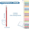 thumbnail image 2 of Red Color Drawing Pencils for Adult Coloring Books, 10 Pcs, 2 of 6