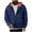 Navy, variant on Mens Zip up Hoodie Fleece Comfy Athletic Hooded Sweatshirt with Pockets Tactical Outdoor Casual Jackets New Light Jackets for Men Dressy Navy M