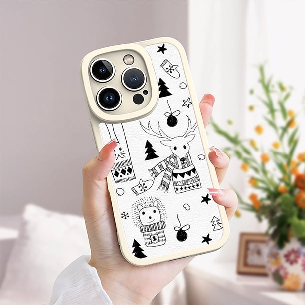 Garantice la seguridad de su iPhone y personalícelo con esta innovadora y suave funda para teléfono de goma TPU a prueba de golpes, que presenta un estampado creativo de dibujos animados.