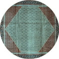 thumbnail image 1 of Ahgly Company Indoor Round Persian Light Blue Traditional Area Rugs, 8' Round, 1 of 4