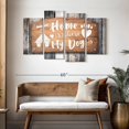 thumbnail image 3 of Elephant Stock Home Is Where My Dog Is Wall Sign Wall Art - Horizontal Multi Panel Canvas - Living Room Wall Decor - Wall Signs Multi Panel - Gray And Beige Decor - 52" x 32", 3 of 8