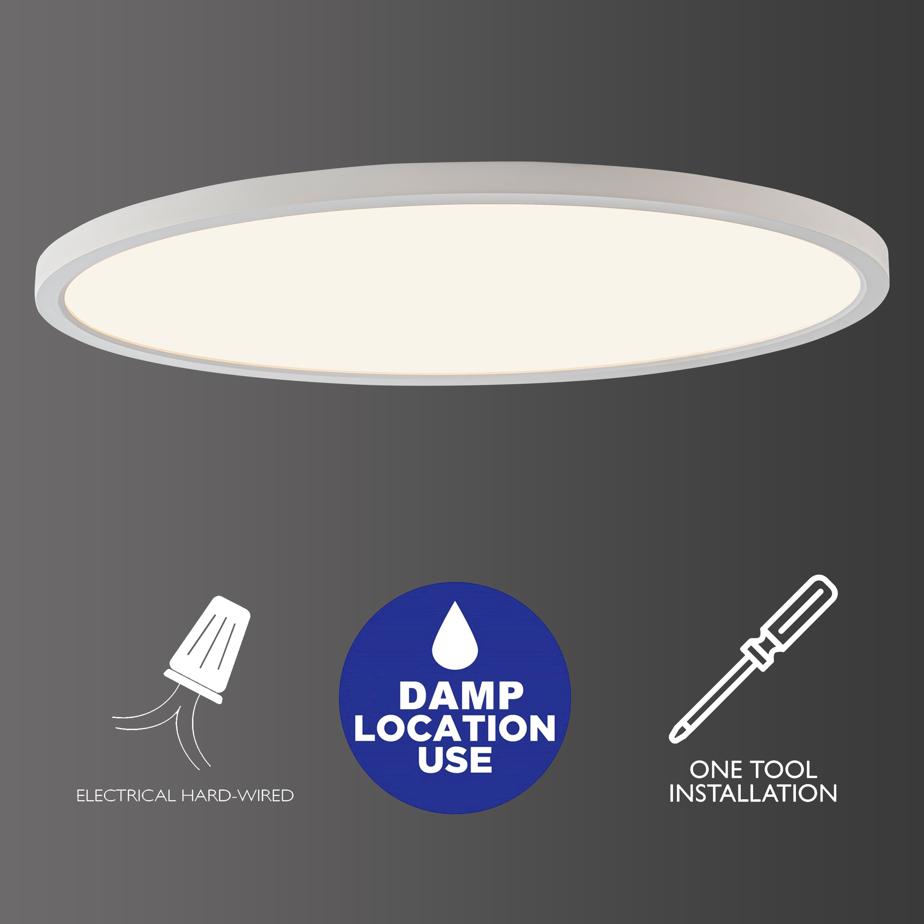 C Cattleya 32in. White Dimmable LED Ceiling Light Flush Mount with Adjustabl 2700K/ 3000K/ 3500K/4000K/5000K