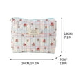 thumbnail image 2 of 3 Piece Floral Cotton Quilted Makeup Bag Set, Travel Toiletry Organizer in Assorted Sizes for Cosmetics Storage, 2 of 9
