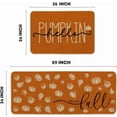 thumbnail image 3 of Orange Hello Pumpkin Fall Kitchen Mats Set of 2, Autumn Home Decor Low-Profile Kitchen Rugs for Floor - 24x35 and 24x59 Inch, 3 of 7