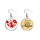 thumbnail image 1 of Rojo el día de San Valentín Anillo Corazon Pendiente del lóbulo de la joyería del pendiente de la hoja del otoño Unbranded M, 1 of 3