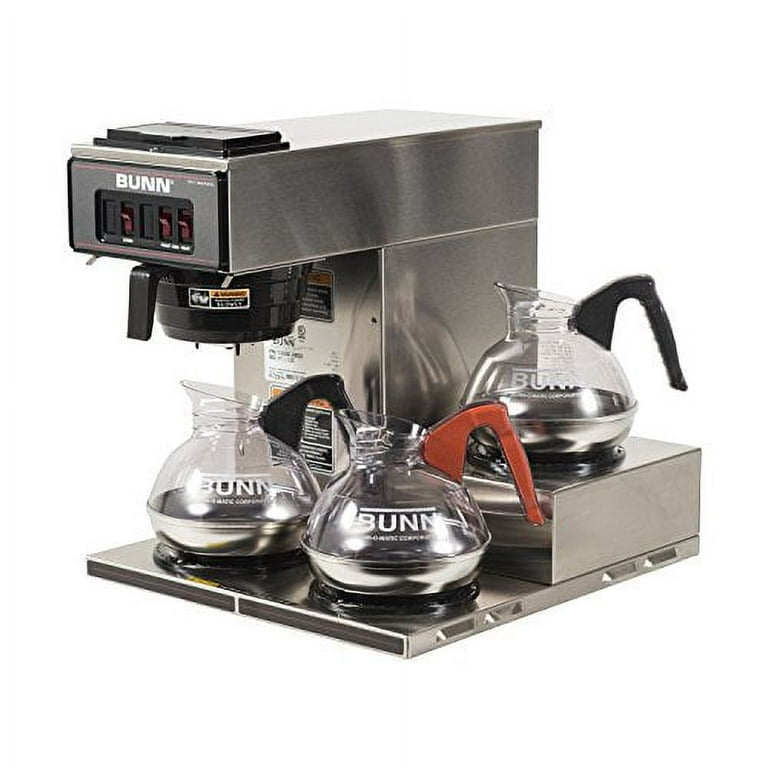 Coffee Pro 3 Burner Commercial Coffee Brewer 2.32 quart 36 Cups