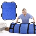 thumbnail image 1 of LEEYNEER Multipurpose 48” x 40” Positioning Bed Pad with Reinforced Handles - Reusable & Washable Transfer Sheet for Turning  Lifting & Repositioning - Double-Sided Nylon Fabric  Blue, 1 of 4