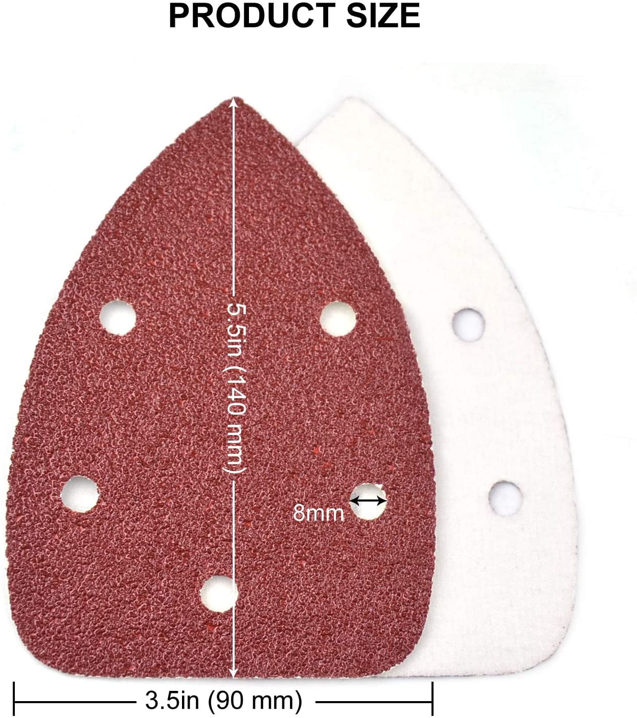 Mouse Detail Sandpaper 70Pcs 12 Hole Mouse Sander Sanding Pads for