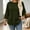 A135 Army Green, variant on Women's Quilted Tunic Tops 3/4 Sleeve Shirts Crewneck Casual Waffle Knit Blouses Loose Fit Fall Pullover T-Shirts Basic Cozy Lounge Everyday Work Wear