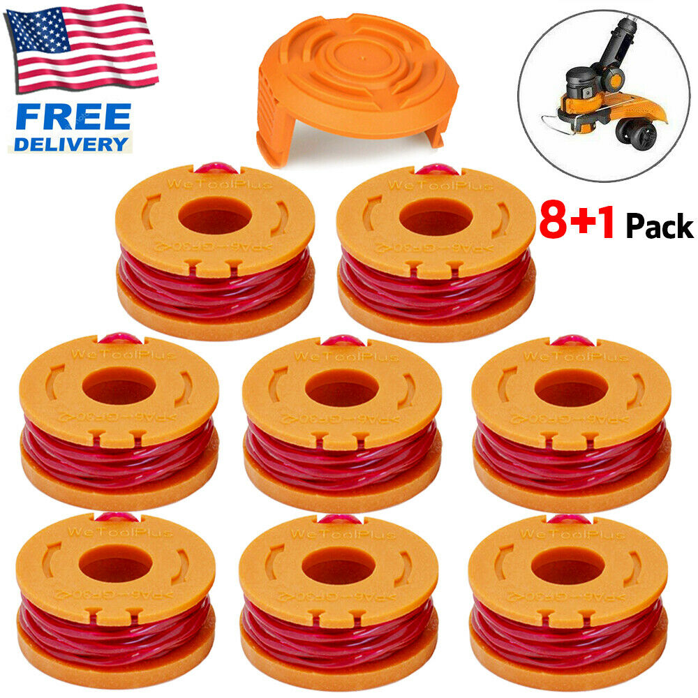 WA0010 Grass Trimmer Line For Worx Trimmer Spools Weed Eater Edger String 8 Pack