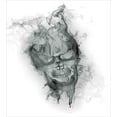 thumbnail image 3 of Skull Duvet Cover Set, Contemporary Illustration of Smokey Grungy Dark Horror Style Devil Evil Print Art, Decorative 2 Piece Bedding Set with 1 Pillow Shams, Twin Size, Grey White, by Ambesonne, 3 of 3