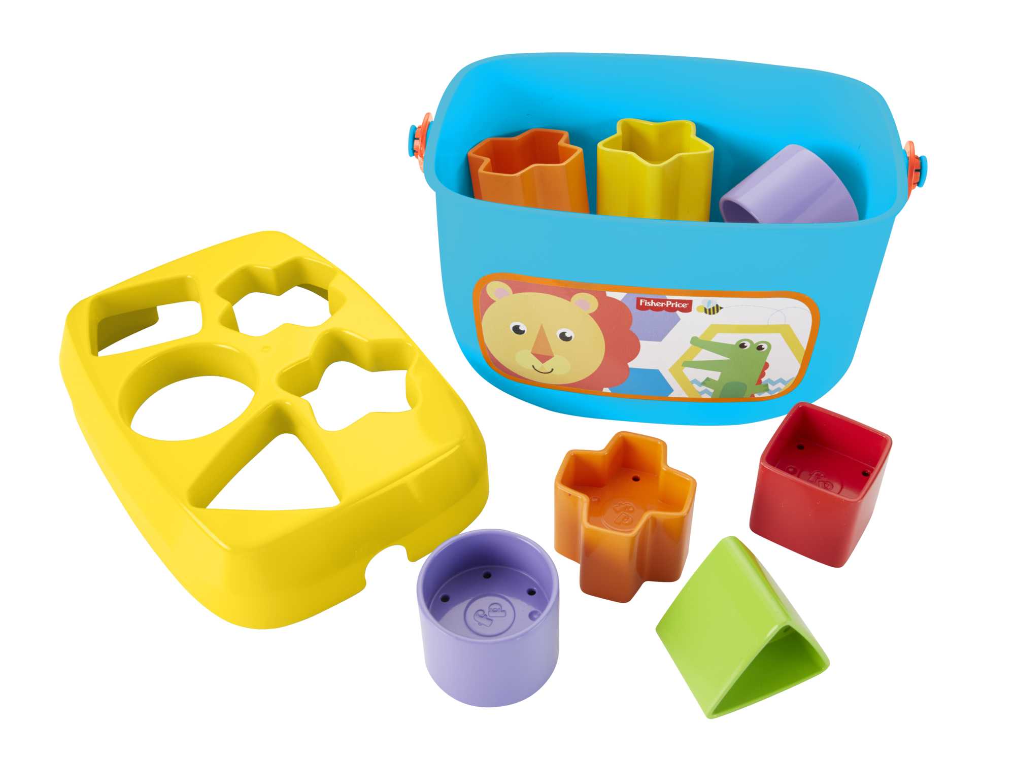Fisher-Price Baby’s First Blocks Shape Sorting Toy with Storage Bucket, 12 Pieces - image 4 of 7