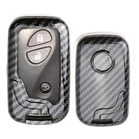 Exact Fit Black Glossy Carbon Fiber Finish Key Fob Shell For Lexus is ES GS LS CT LX GX RX, etc 1st Gen Smart Keyless Fob
