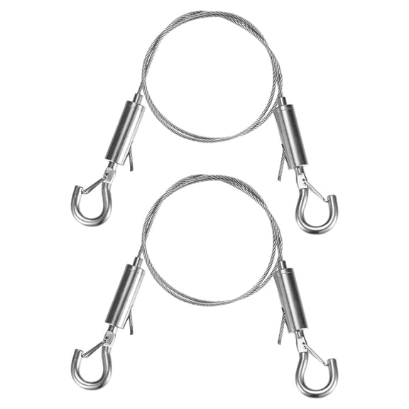 Uxcell 2-Pack Adjustable Picture Hanging Wire, 1.6ft x 0.06"( L x Dia ) Mirror Hanging Wire, Picture Hanging Wire Kit, Picture Frame Wire