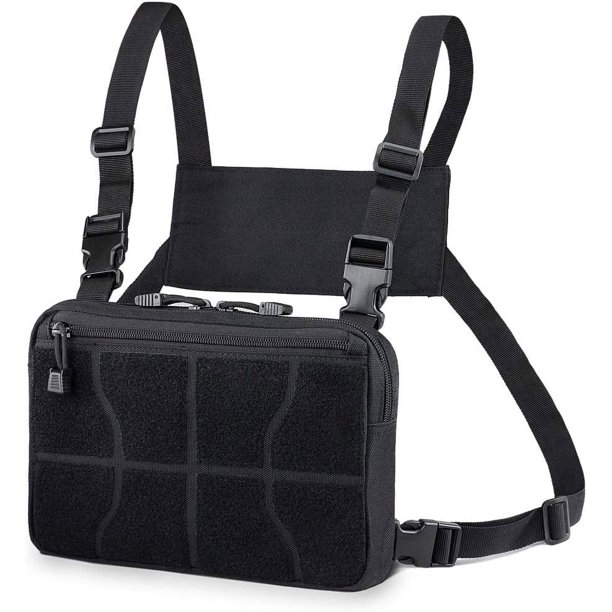 Bolsa de reconocimiento, mochila de combate táctico, chaleco Molle, bolsa frontal, funda de arnés de camuflaje para airsoft.