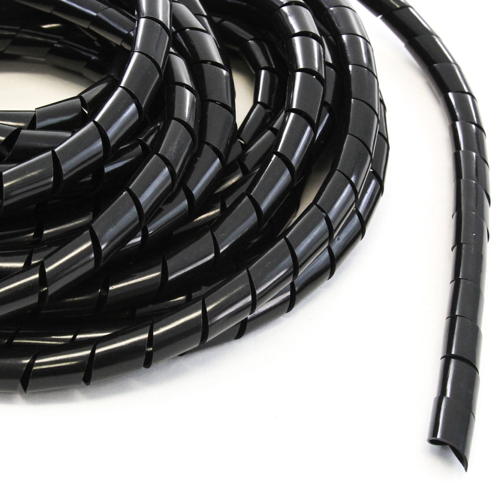 5/16 inch-Spiral-Cable-Wire-Wrap-Tube Harness-Black-Full 25 Foot Rolls 