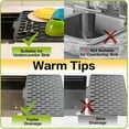thumbnail image 6 of Silicone Dish Drying Mat for Kitchen Counter, Fast Drainage Design for Vegetables Fruits, Heat Resistant, Non-Slip , Dishwasher Safe – 15.7x13 inch, 6 of 6