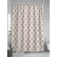 thumbnail image 5 of Fsddascl Beige Moroccon Shower Curtain Set - Extra Long 72" x 96" Bathtub Curtain with 12 Hooks, Farmhouse Minimalist Abstract Geometric Waterproof Fabric Stall Shower Curtains for Bathroom/Bathtub, 5 of 6