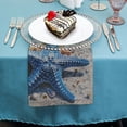 thumbnail image 4 of WYYP Starfish Blue Bird Cloth Napkins Polyester Party Dinner Decoration Washable Napkins Home Decor 2 PCS, 4 of 7