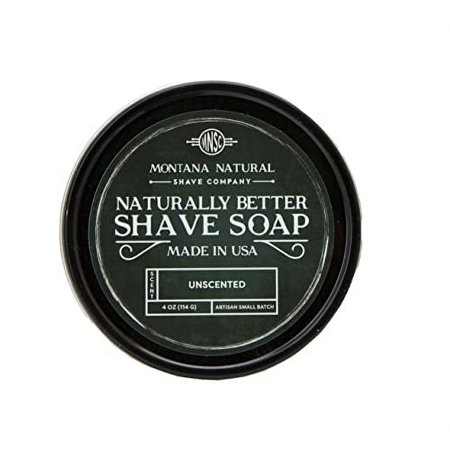MNSC Unscented Small Batch Shave Soap for a Naturally Better Shave - Smooth Shave  Hypoallergenic  Prevent Nicks  Cuts  and Burn  Handcrafted in USA  All-Natural  Plant-Derived.