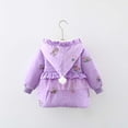 thumbnail image 4 of Spazoro Toddler Girls Jackets, Long Sleeves Casual Warm Fall Winter Cardigans for Kids Girls Purple Size 90 2 T, 4 of 4