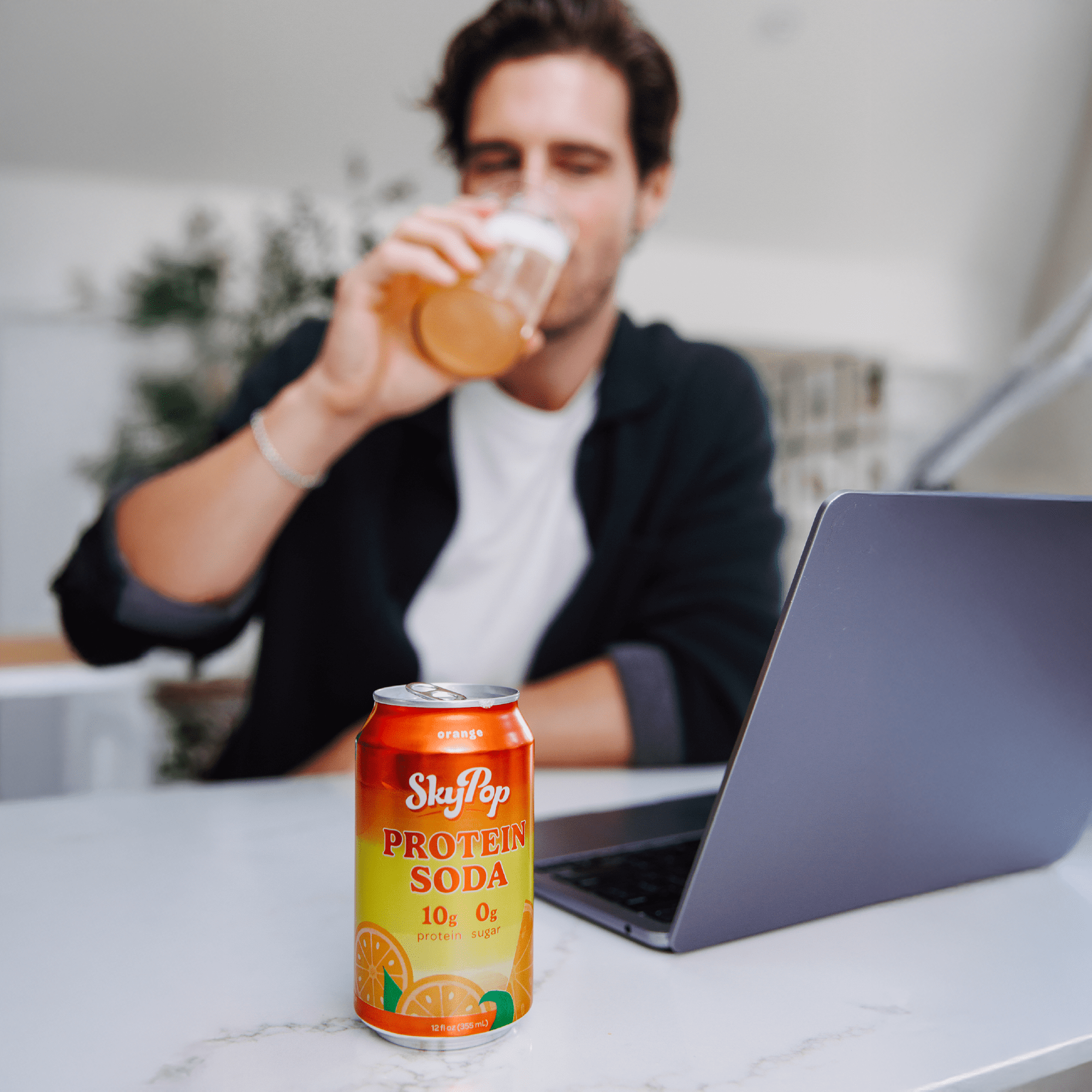 SkyPop Protein Soda, Orange